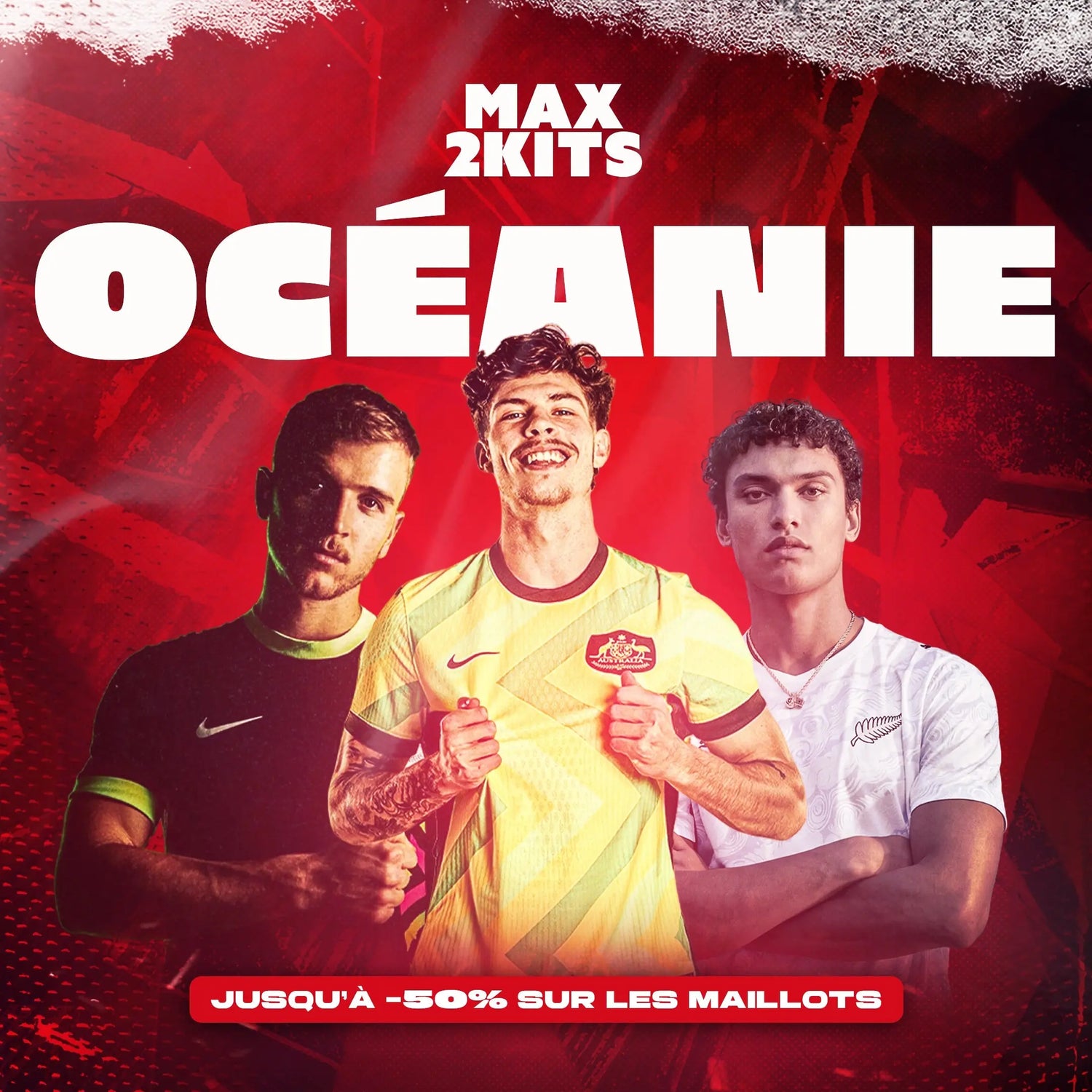maillot d'équipes d'océanie - Max2Kits