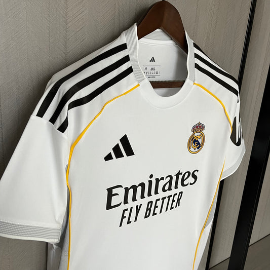 Maillot 25/26 Real Madrid Domicile Avec Sponsors