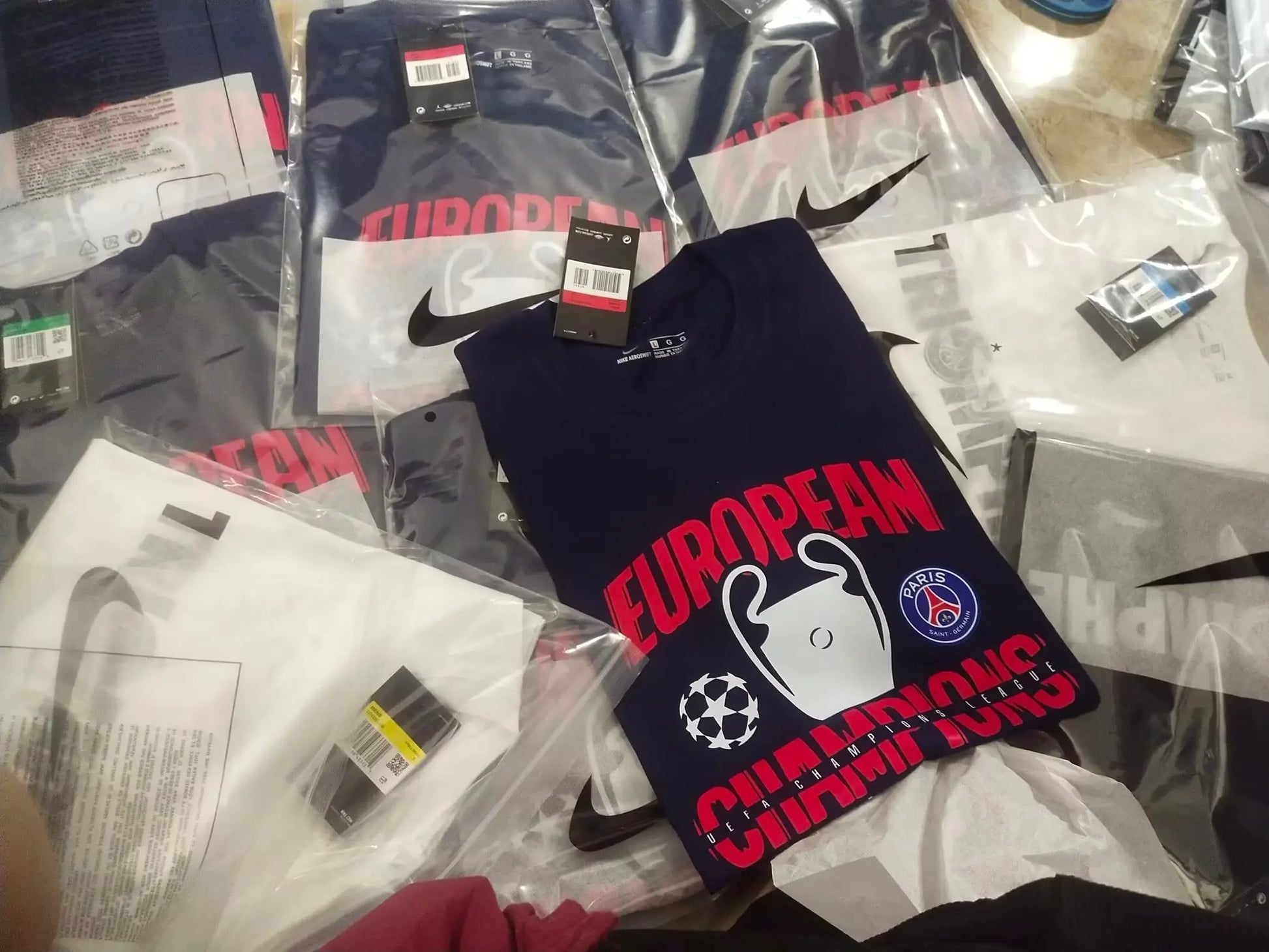 Paris Saint-Germain's Champions League T-shirt