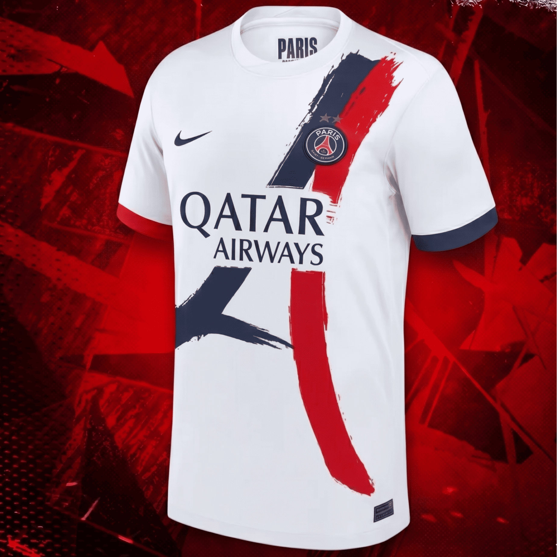 maillot du psg édition champions 2 étoiles 25/26 blanc 